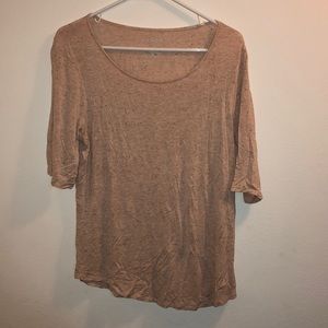 Women's Apt. 9 pink / beige and black speckled short sleeve shirt